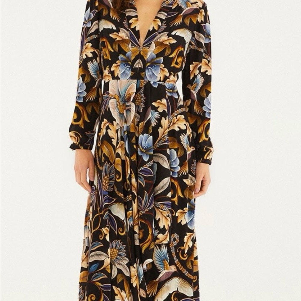 FARM Rio Black Snake Garden Maxi Dress